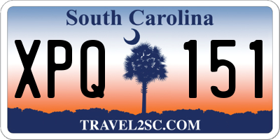 SC license plate XPQ151