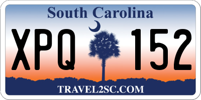 SC license plate XPQ152