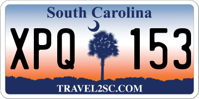 SC license plate XPQ153