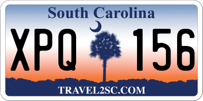 SC license plate XPQ156