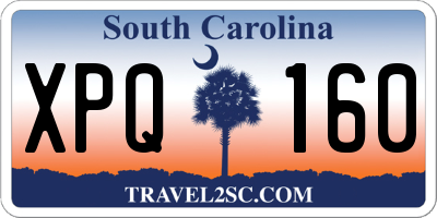 SC license plate XPQ160