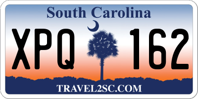 SC license plate XPQ162