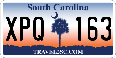 SC license plate XPQ163