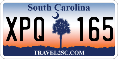SC license plate XPQ165