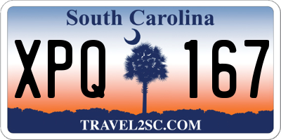 SC license plate XPQ167