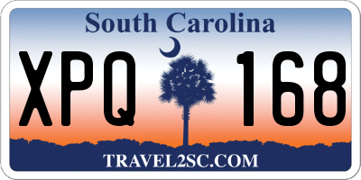 SC license plate XPQ168