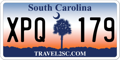 SC license plate XPQ179