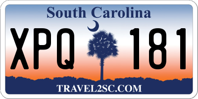 SC license plate XPQ181
