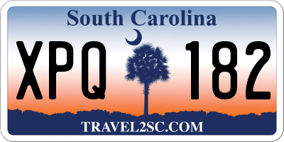 SC license plate XPQ182