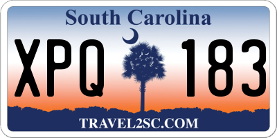 SC license plate XPQ183