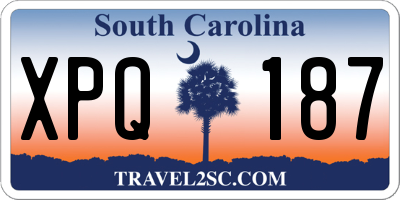 SC license plate XPQ187