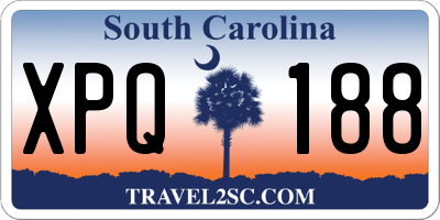 SC license plate XPQ188