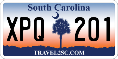 SC license plate XPQ201
