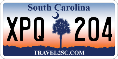 SC license plate XPQ204