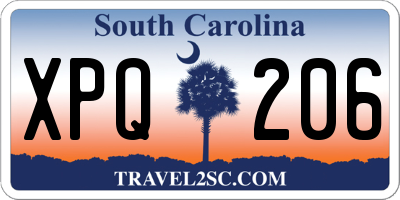 SC license plate XPQ206