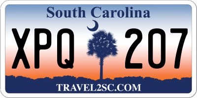 SC license plate XPQ207