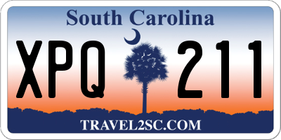 SC license plate XPQ211