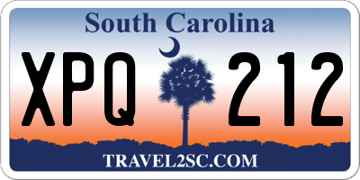 SC license plate XPQ212