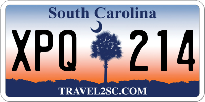 SC license plate XPQ214