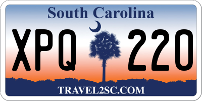 SC license plate XPQ220