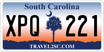 SC license plate XPQ221