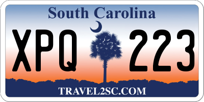 SC license plate XPQ223