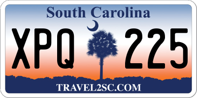 SC license plate XPQ225