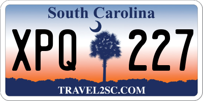 SC license plate XPQ227
