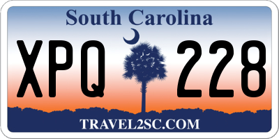SC license plate XPQ228