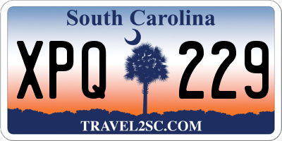 SC license plate XPQ229