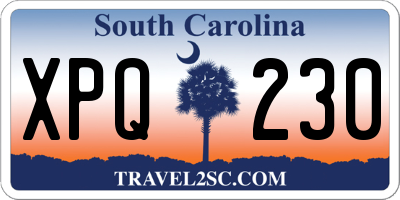 SC license plate XPQ230