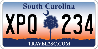 SC license plate XPQ234