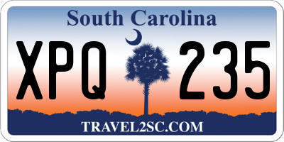 SC license plate XPQ235