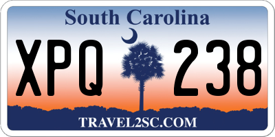 SC license plate XPQ238