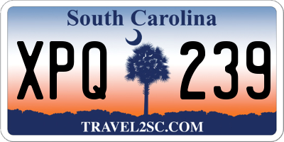 SC license plate XPQ239