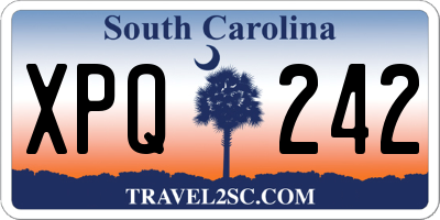 SC license plate XPQ242