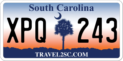SC license plate XPQ243