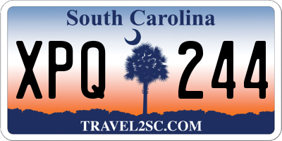 SC license plate XPQ244