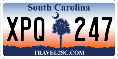 SC license plate XPQ247