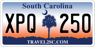 SC license plate XPQ250