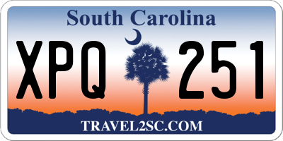 SC license plate XPQ251