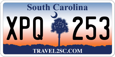 SC license plate XPQ253