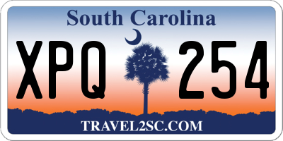 SC license plate XPQ254
