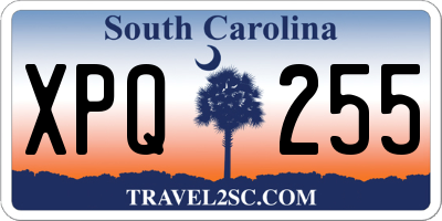 SC license plate XPQ255