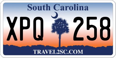 SC license plate XPQ258