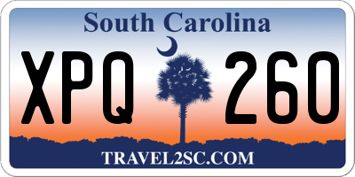 SC license plate XPQ260