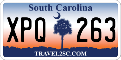 SC license plate XPQ263