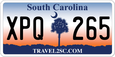 SC license plate XPQ265