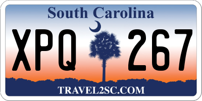 SC license plate XPQ267