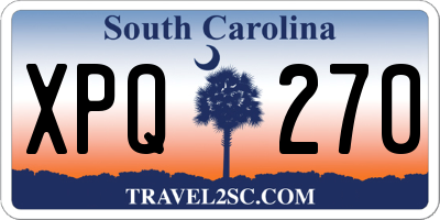 SC license plate XPQ270